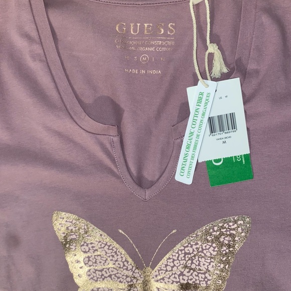 GUESS Women's Brown and Pink Tops - Picture 7 of 8
